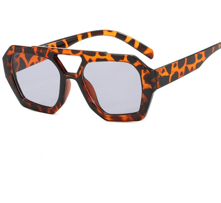 Geometric Aviator Sunglasses Summer Sunshade Beach Vacation Glasses - LUCKY FIG