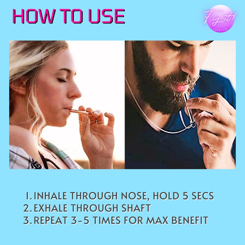 Revolutionary Breathing Necklace - Stress Relief and Mental Clarity Tool - Works Instantly - LUCKY FIG