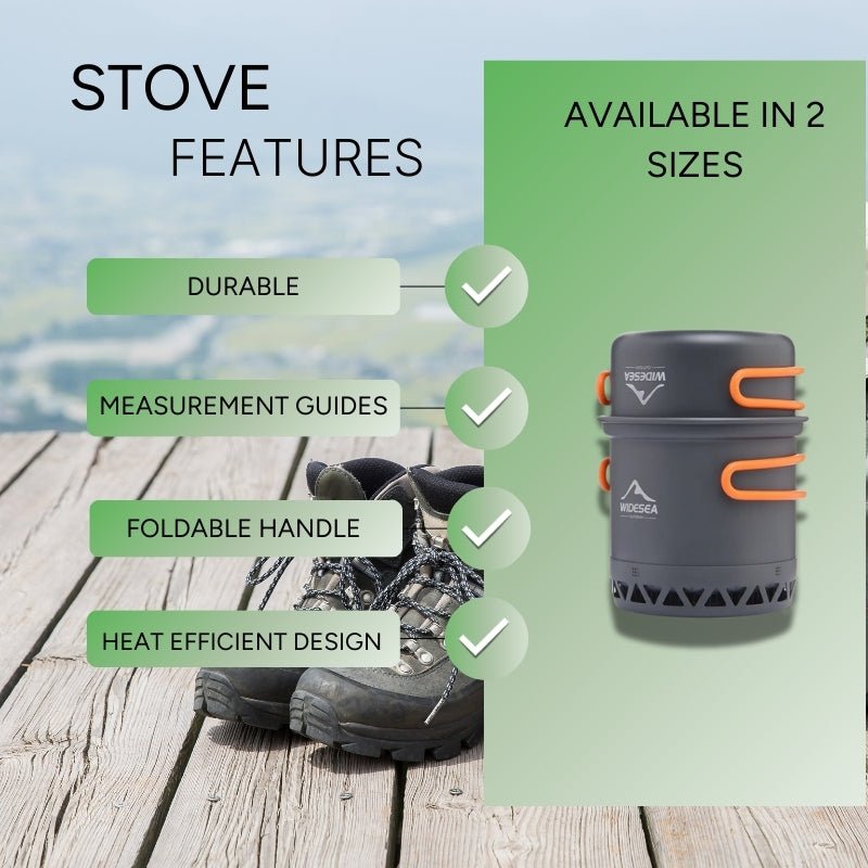 WIDESEA Portable Camping Cooking System - High-Efficiency & Powerful Flame | LUCKY FIG - LUCKY FIG