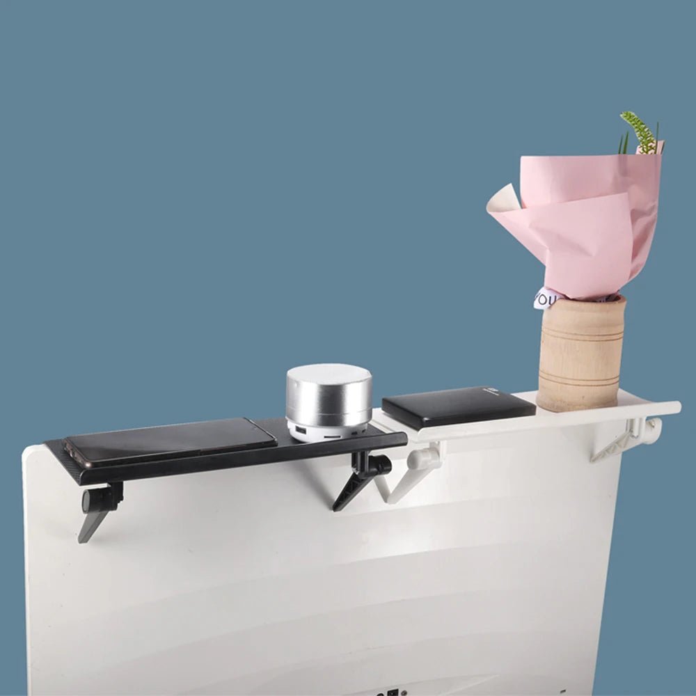 Adjustable TV & Computer Display Shelf – No - Drill, Eco - Friendly ABS, Space - Saving Storage for Media Equipment & Decor - LUCKY FIG