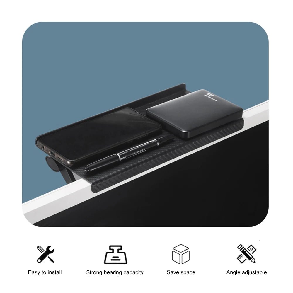 Adjustable TV & Computer Display Shelf – No - Drill, Eco - Friendly ABS, Space - Saving Storage for Media Equipment & Decor - LUCKY FIG
