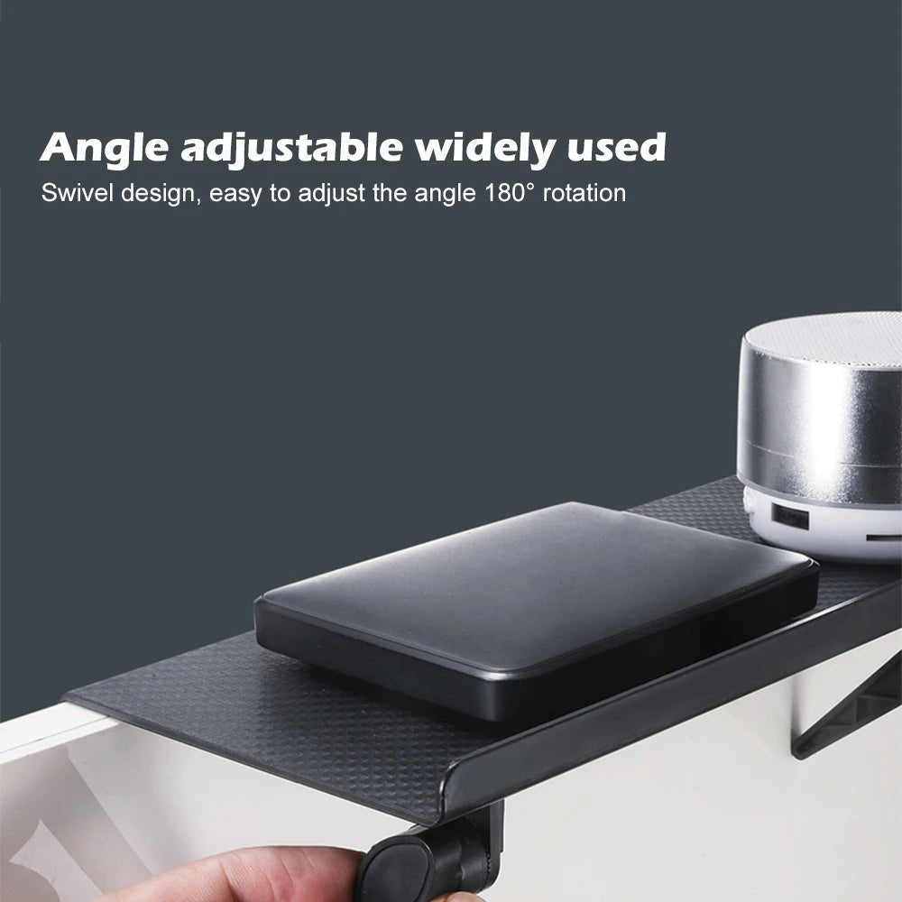 Adjustable TV & Computer Display Shelf – No - Drill, Eco - Friendly ABS, Space - Saving Storage for Media Equipment & Decor - LUCKY FIG