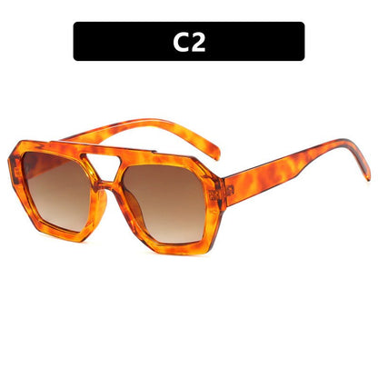 Geometric Aviator Sunglasses Summer Sunshade Beach Vacation Glasses - LUCKY FIG