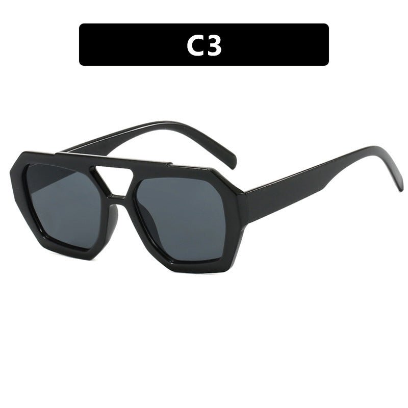 Geometric Aviator Sunglasses Summer Sunshade Beach Vacation Glasses - LUCKY FIG