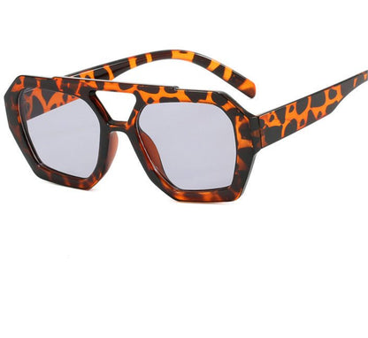 Geometric Aviator Sunglasses Summer Sunshade Beach Vacation Glasses - LUCKY FIG