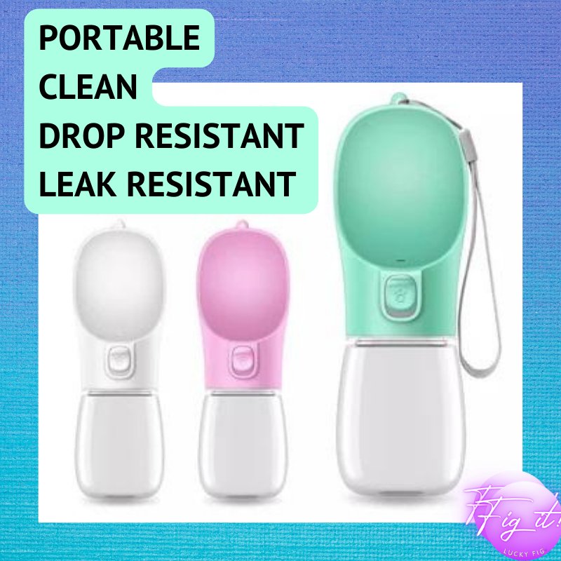 Portable Pet Water and Food Bottle - Double Leak - Proof Design - LUCKY FIG