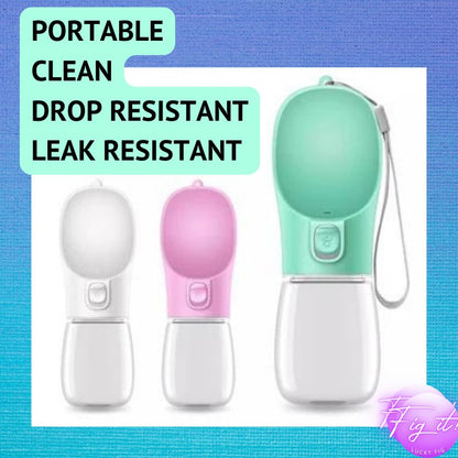Portable Pet Water and Food Bottle - Double Leak - Proof Design - LUCKY FIG