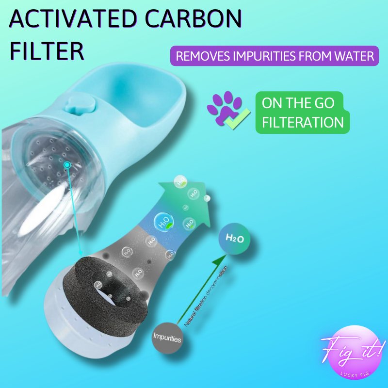 Portable Pet Water and Food Bottle - Double Leak - Proof Design - LUCKY FIG