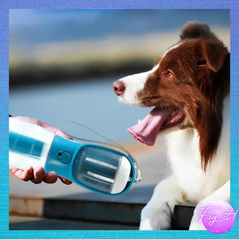Portable Pet Water and Food Bottle - Double Leak - Proof Design - LUCKY FIG