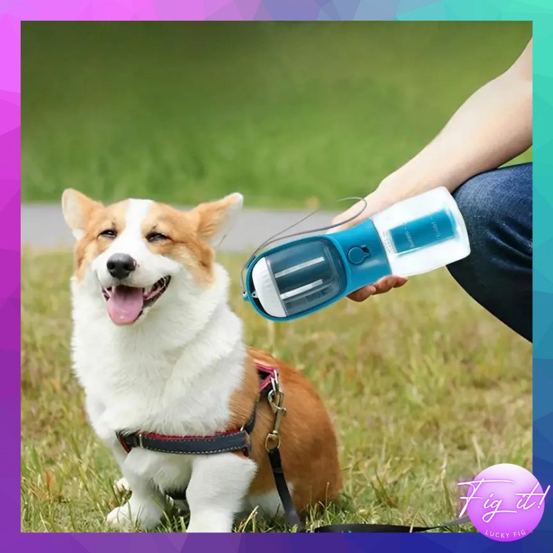 Portable Pet Water and Food Bottle - Double Leak - Proof Design - LUCKY FIG