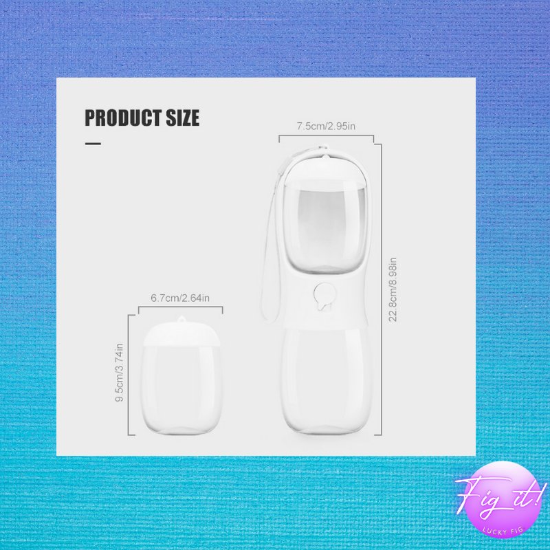 Portable Pet Water and Food Bottle - Double Leak - Proof Design - LUCKY FIG