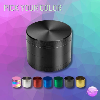 Premium Magnetic Closer 4 Layer Herb Grinder - 4 - Piece, Sharp Teeth, Portable - LUCKY FIG