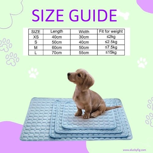 Premium Pet Cooling Mat - 5 Sizes & 3 Colors | Breathable, Easy to Clean, Multi - Use | Lucky Fig - LUCKY FIG