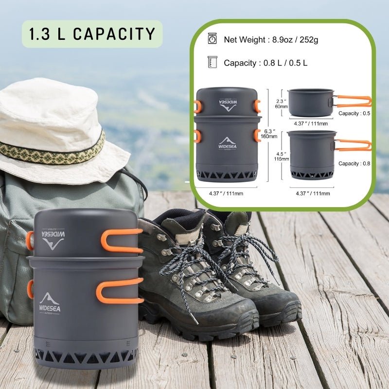 WIDESEA Portable Camping Cooking System - High-Efficiency & Powerful Flame | LUCKY FIG - LUCKY FIG